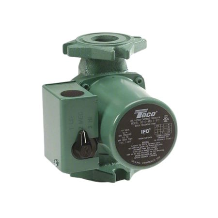 Taco 0010-MSF2-IFC 0010 3-Speed Cast Iron Circulator - Integral Flow Check, 1/20 HP