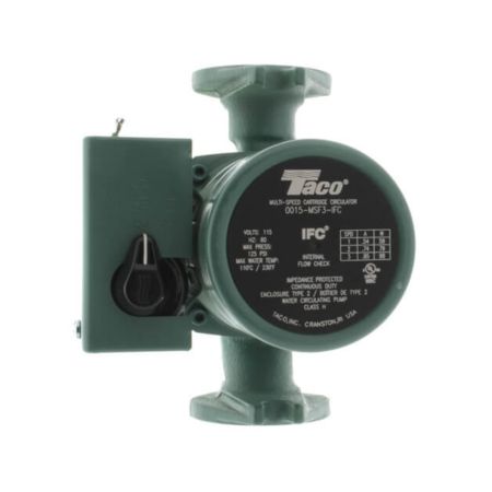 Taco 0015-MSF3-1IFC 3 Speed Cast Iron Circulator Pump with Integral Flow Check 1/20HP