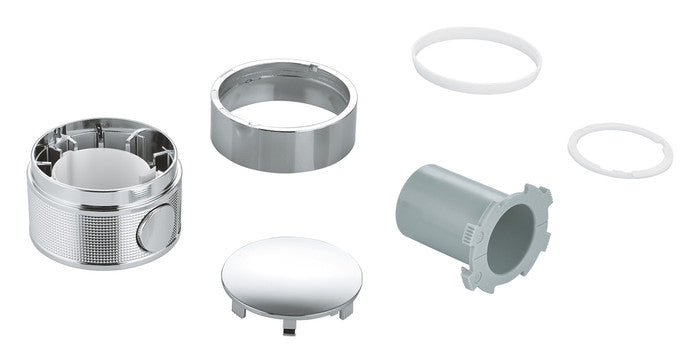 Grohe Repair Parts 49029000 Temperature Control Handle Safety Button in Grohe Chrome - 5 Pack