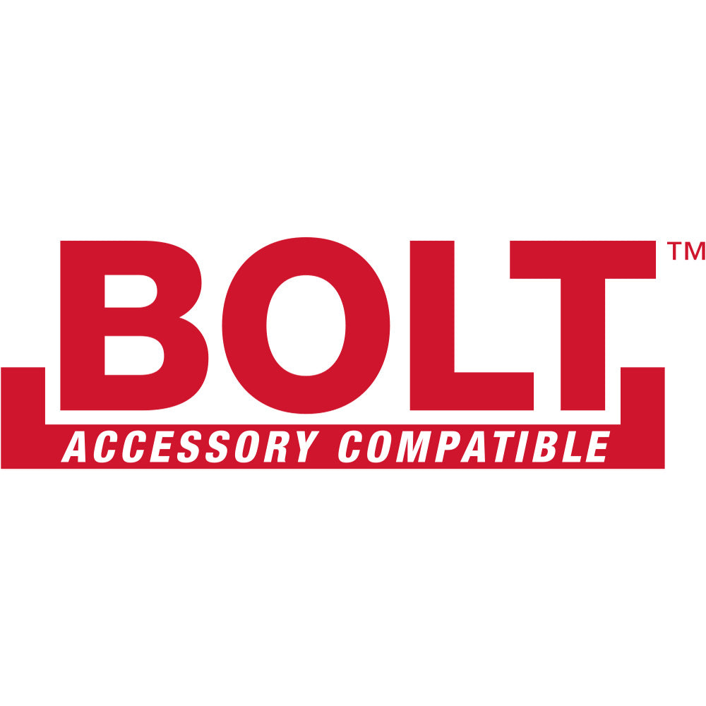 Red BOLT accessory compatible logo on white background.