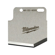 Metal replacement blade for PEX/tubing cutter with model number 48-22-4203 stamped on top surface.