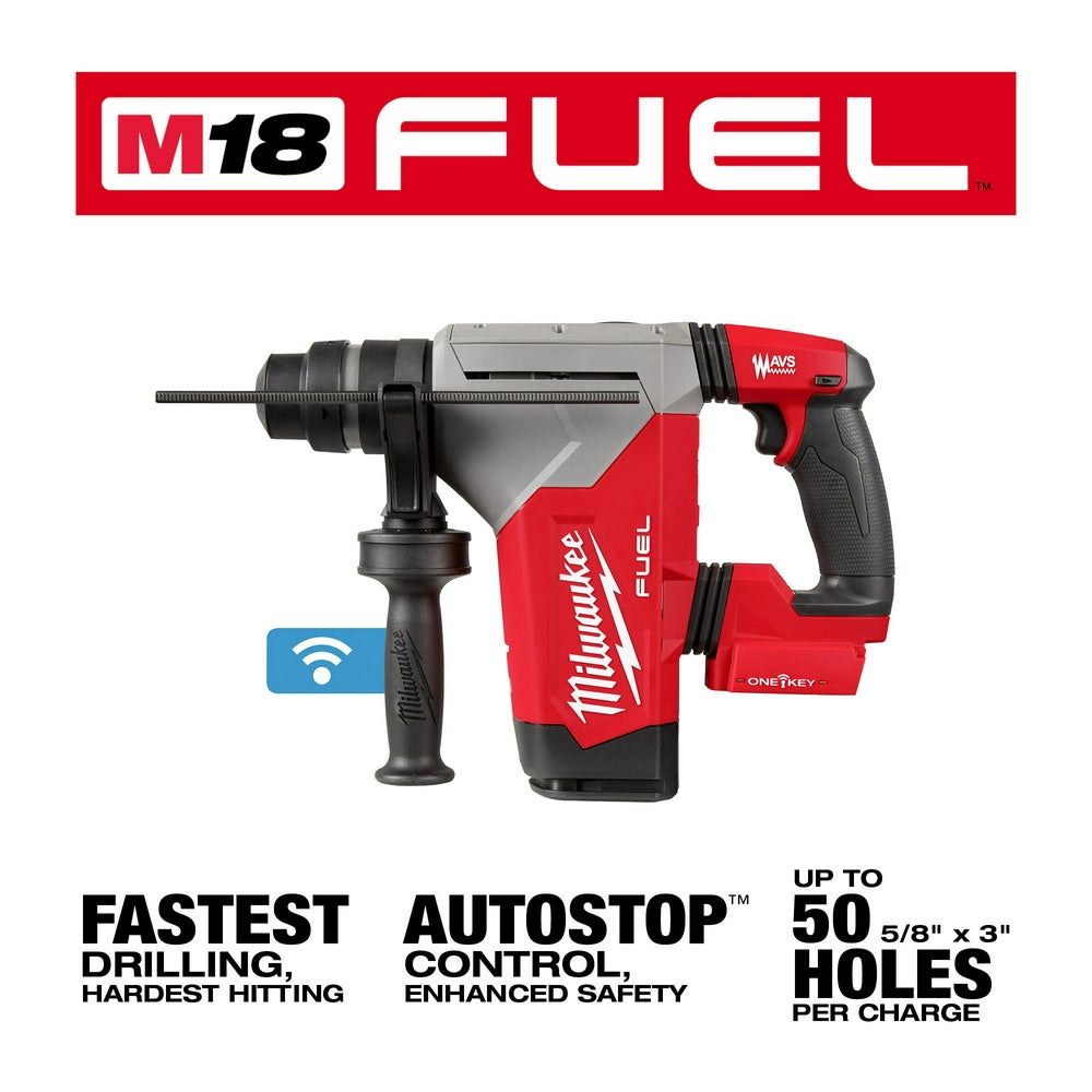 Milwaukee 2915-20 M18 FUEL 1-1/8" SDS Plus Rotary Hammer w/ ONE-KEY