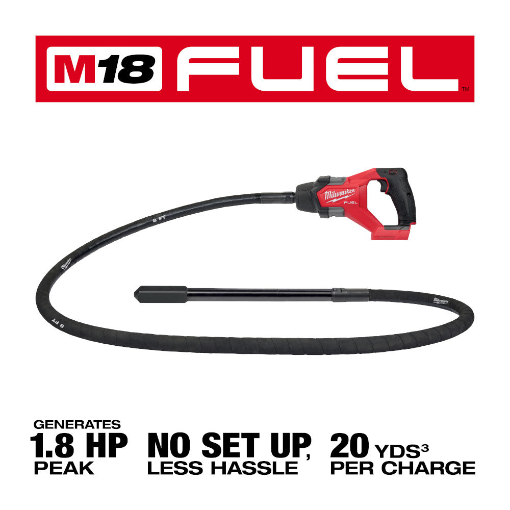 Milwaukee 2911-20 M18 FUEL 8' Concrete Pencil Vibrator