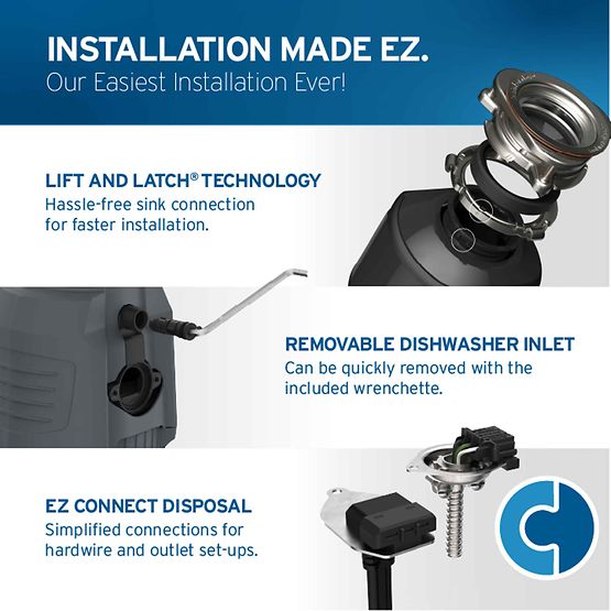 InSinkErator Advanced Series Pro 750 Garbage Disposal, 3/4 HP with Cord in Black - 79850K-ISE