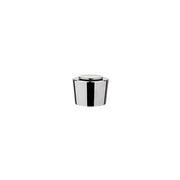 Chrome diverter knob with ridged cylindrical body and flat top cap.