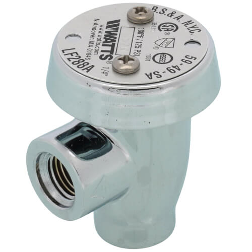 Watts LFN388 Vacuum Breaker 1/4 Inch Lead Free Atmospheric Chrome