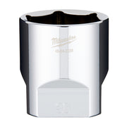 Milwaukee 1/2" drive 36mm socket with polished chrome finish and model number engraved on body.