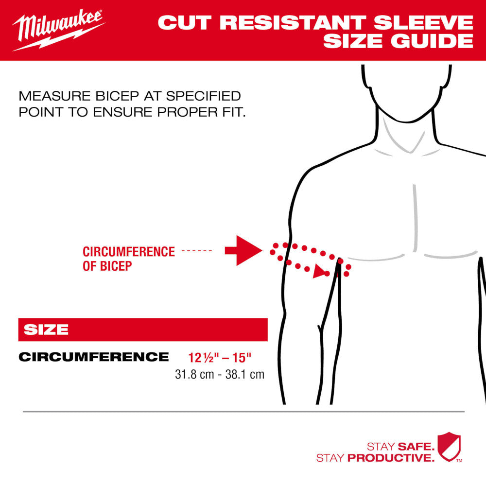 Milwaukee 48-73-9051B 18" Cut Level 5 Protective Sleeves - 12 PK