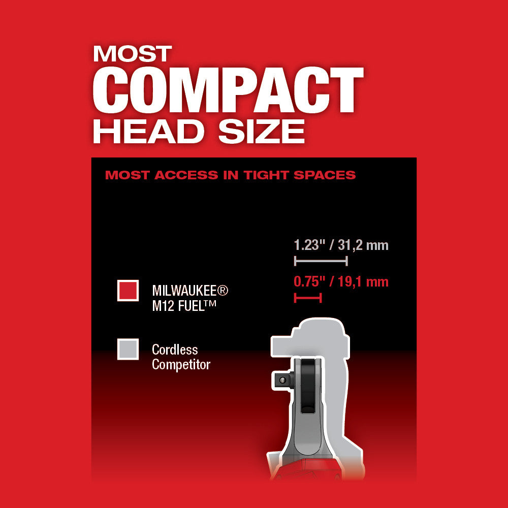 Milwaukee 2567-20 M12 FUEL 3/8" High Speed Ratchet