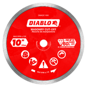 Diablo DMADC1000 10 in. Diamond Continuous Rim Cut-Off Discs for Masonry - 5 Pack
