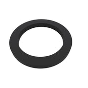 Black neoprene rubber gasket with oval shape and hollow center.