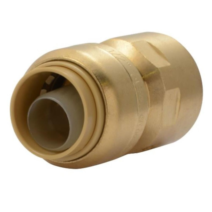 Sharkbite 1/2 in. x 1/2 in. FNPT Push Female Adapter in Brass - U072LF