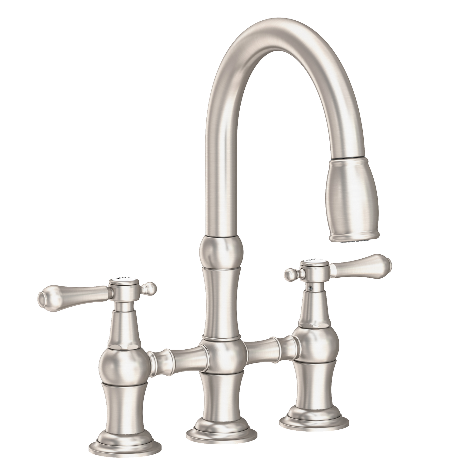 Newport Brass Chesterfield 1.8 GPM Widespread Bridge Pull Down Kitchen Faucet