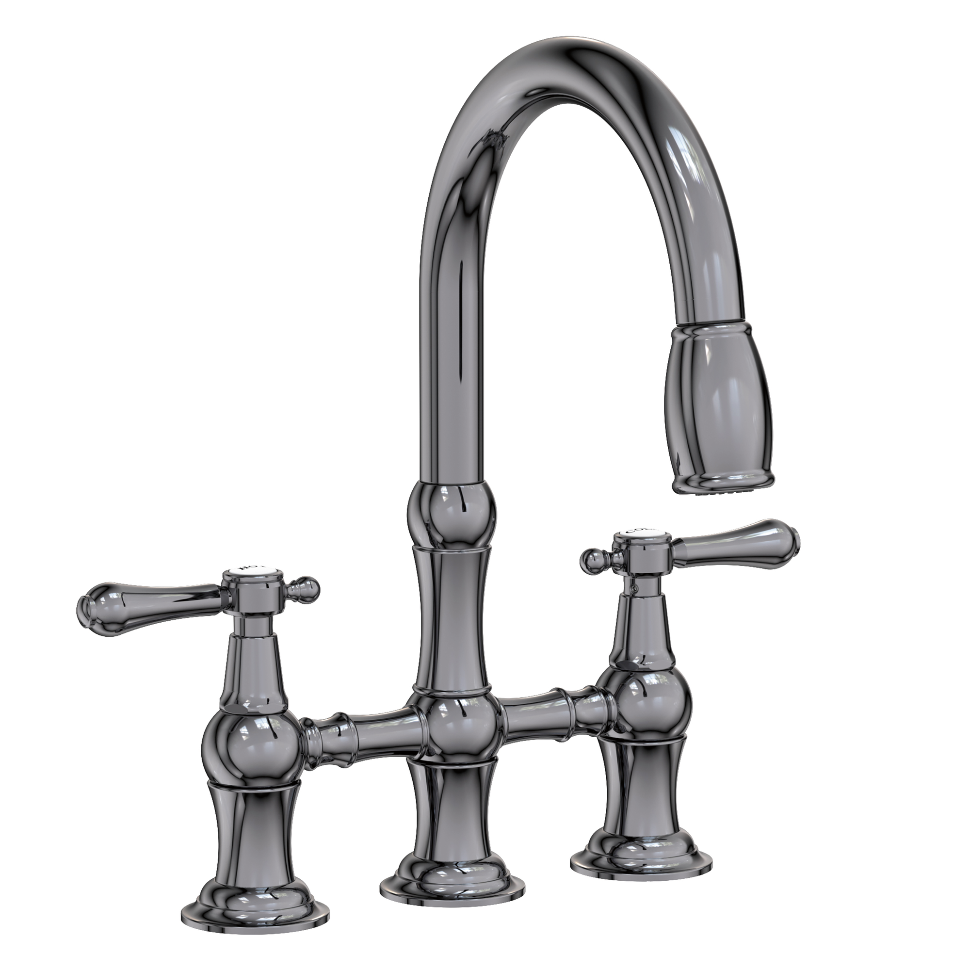 Newport Brass Chesterfield 1.8 GPM Widespread Bridge Pull Down Kitchen Faucet