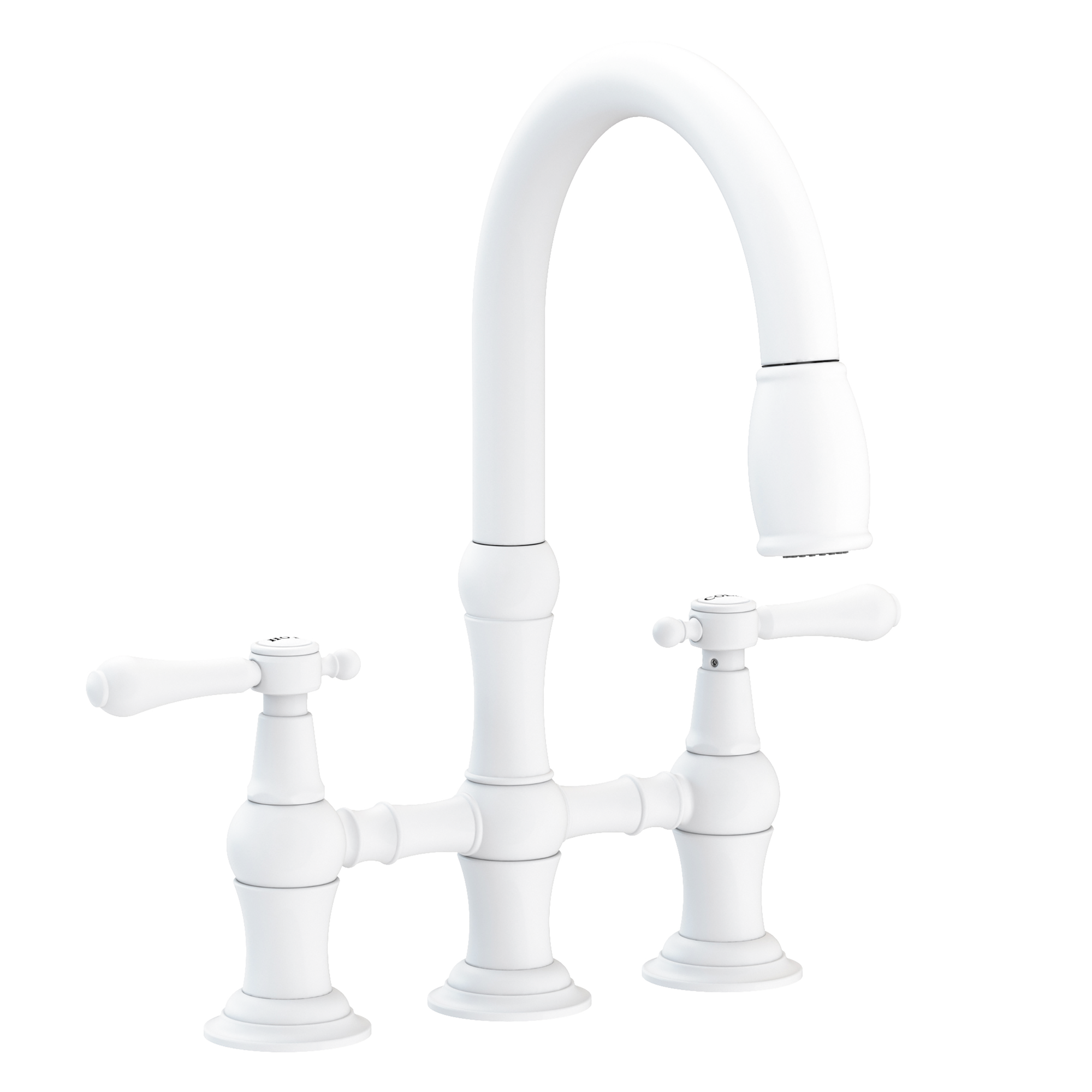 Newport Brass Chesterfield 1.8 GPM Widespread Bridge Pull Down Kitchen Faucet