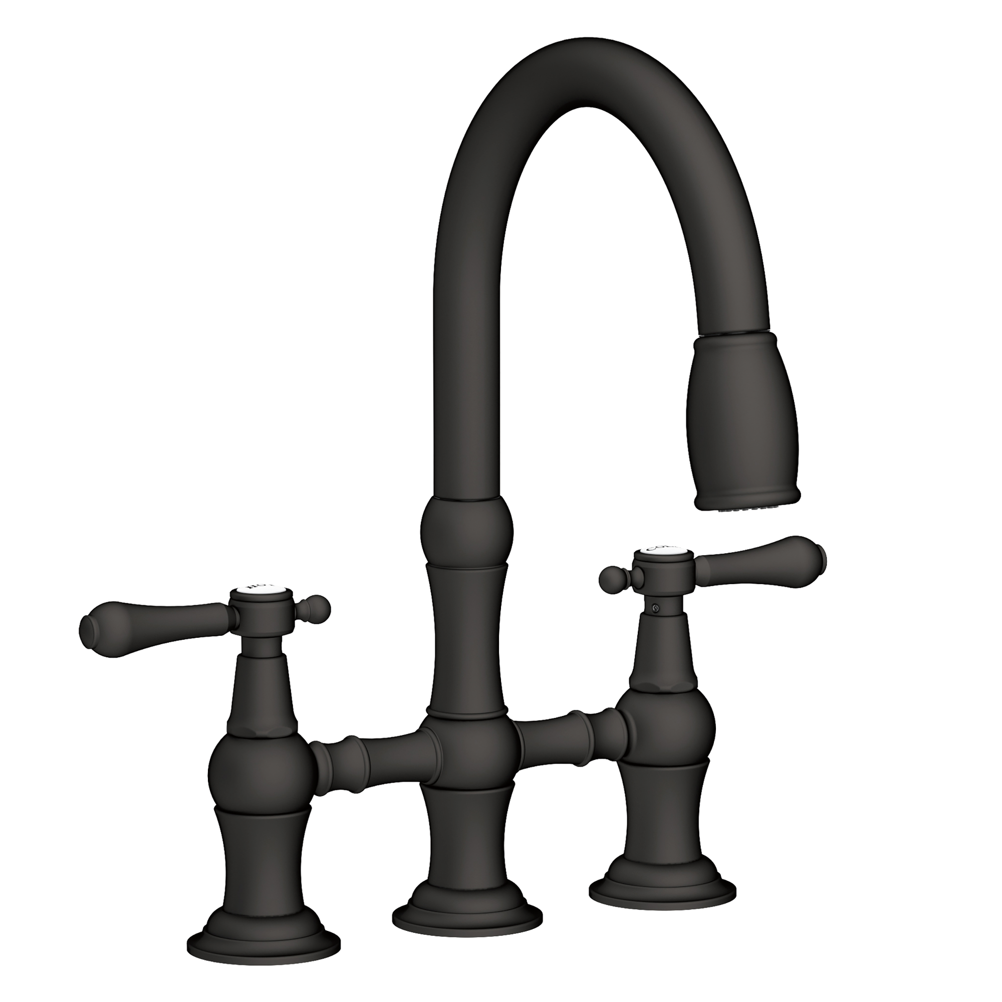 Newport Brass Chesterfield 1.8 GPM Widespread Bridge Pull Down Kitchen Faucet