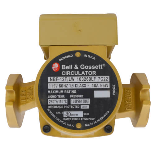 Bell & Gossett Series NBF NBF-12F/LW 1/40 HP 17 GPM Lead Free Bronze Body Wet Rotor Circulator Pump - 103260LF