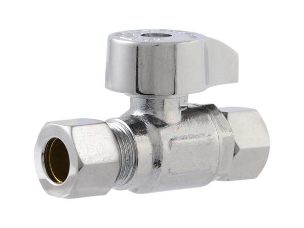Eastman 10734LF Quarter-Turn Straight Stop Valve 3/8 Inch Retrofit