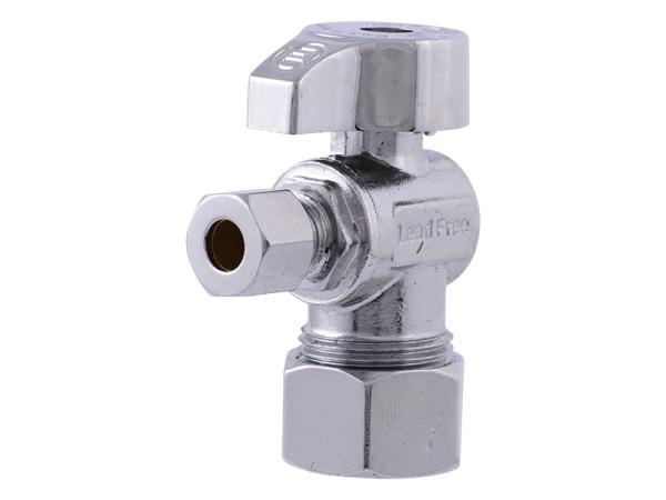 Eastman 10738LF Quarter-Turn Angle Stop Valve 5/8 Inch Compression