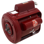 Red Bell & Gossett recirculating pump motor with 1/6 HP rating, 115V single phase, showing motor shaft and mounting bracket.