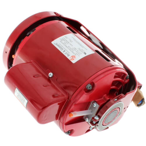 Red Bell & Gossett Series HD3 recirculating pump motor with nameplate label and electrical connection terminals visible.