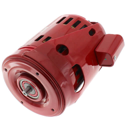 Red Bell & Gossett Series HD3 recirculating pump motor with ventilation slots and power cord attached.