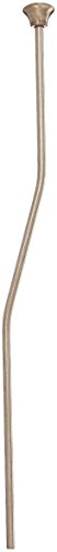 Brushed nickel lift rod with conical connector head and flexible tubing.