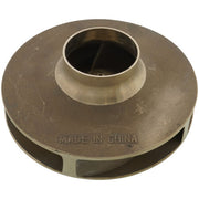 Brass impeller with 5-1/4 inch diameter, central hub opening, and curved blade visible on underside.