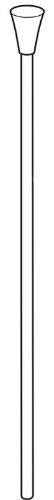 Venetian bronze lift rod and finial assembly with tapered cone top and cylindrical shaft.