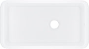 Rohl Allia 34" Fireclay Single Bowl Undermount Kitchen Sink in White - 6497-00