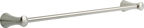 Chrome towel bar with cone-shaped end brackets, approximately 24 inches wide.