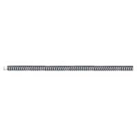 Metal plunger rod with threaded grooves for 20 oz caulk gun carriage.