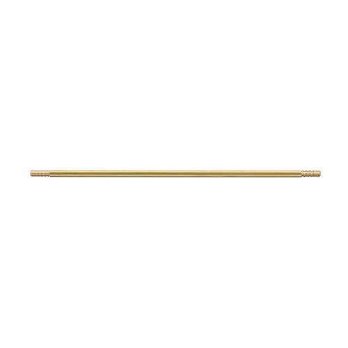 Brass threaded stem with 1/4" NPT connections on both ends, 10" length.