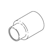Matte black cylindrical trim sleeve with tapered design for tub and shower installation.