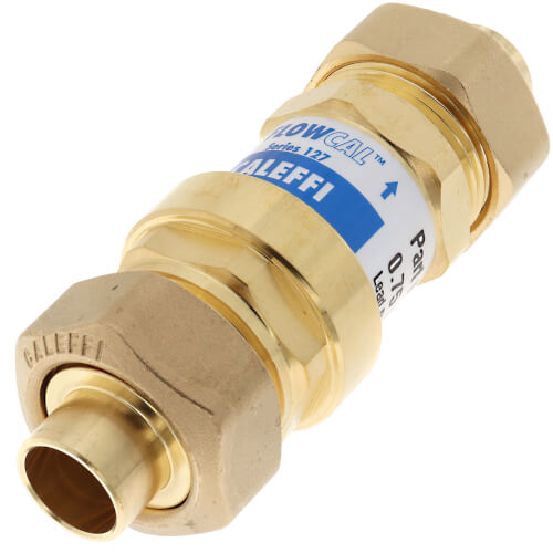 Caleffi FlowCal+ PIBV 1" Sweat w/ Check 0.75 GPM 127169AFC-G75