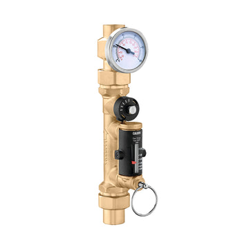 Caleffi 132558AFC QuickSetter+ Balancing Valve w/ Flowmeter Union, 3/4" Sweat 2 - 7 GPM & Temp Gauge Low Lead