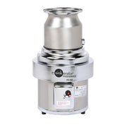 InSinkErator stainless steel foodservice disposer with cylindrical grinding chamber, chrome sink flange, and control panel wi