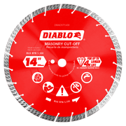 Diablo DMADST1400 14 in. Diamond Segmented Turbo Cut-Off Discs for Masonry - 5 Pack