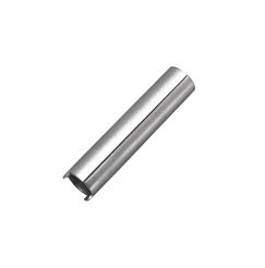 Silver cylindrical metal tool with flat notch at base for cartridge removal.