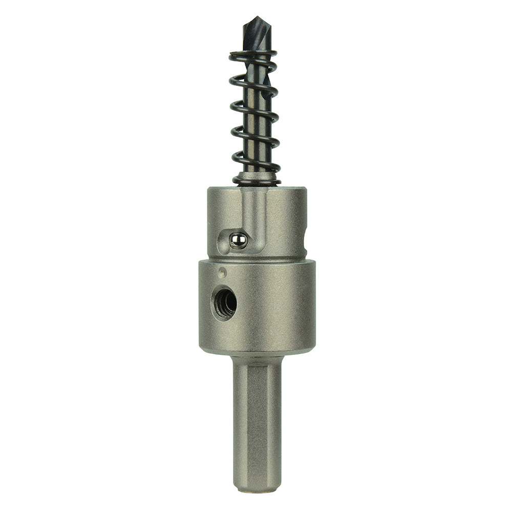 Milwaukee 49-57-0035 carbide quick change arbor with spiral flute design and cylindrical shank connection.