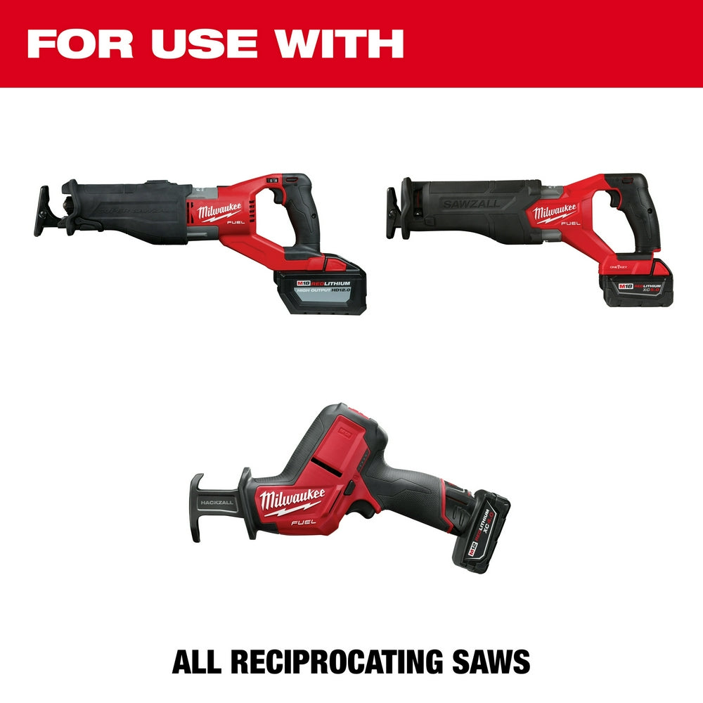 Milwaukee 48-00-5331 6" 3 TPI The AX with Carbide Teeth for Pruning & Clean Wood SAWZALL Blade 3PK