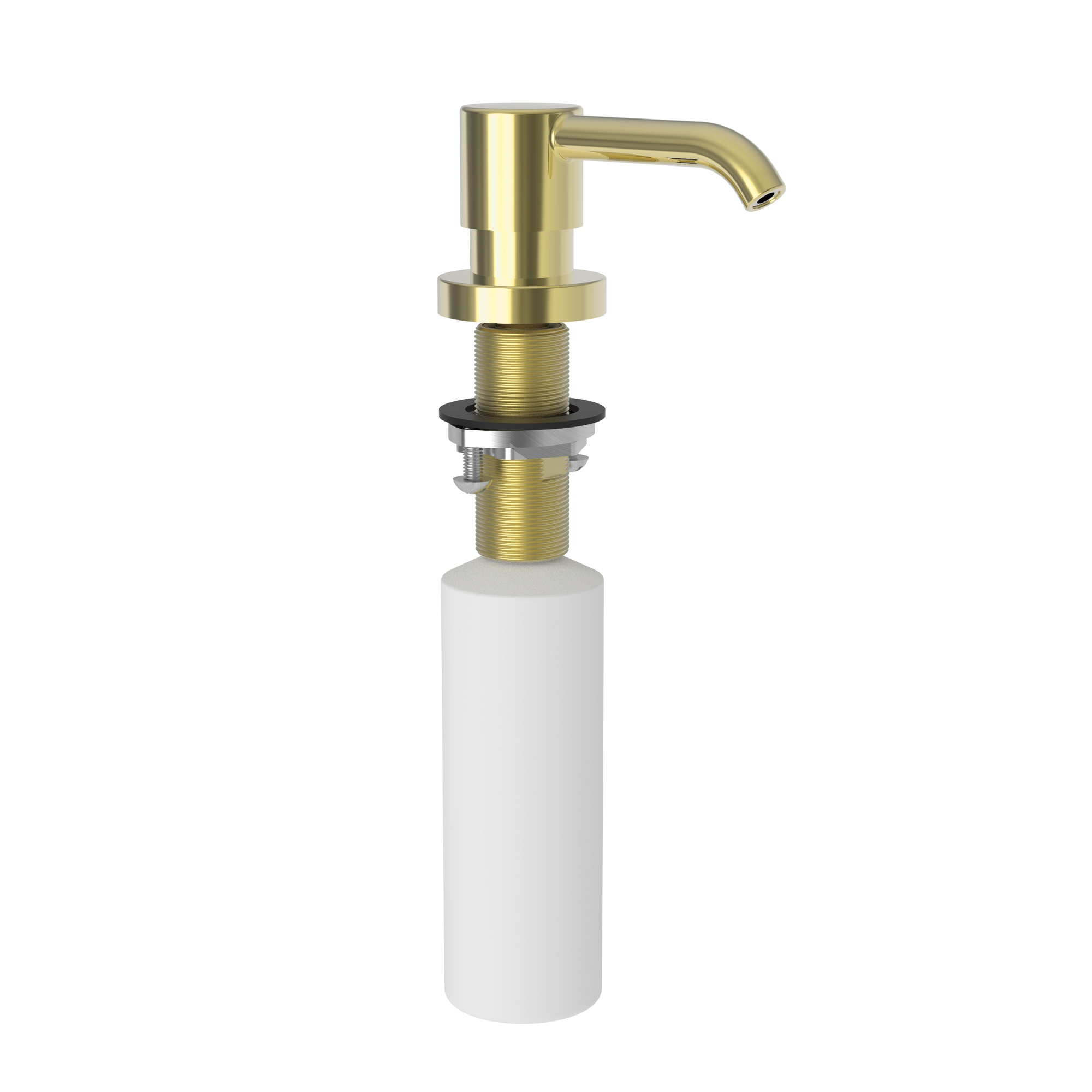 Newport Brass East Linear Deck Mounted Soap & Lotion Dispenser with 8oz Bottle