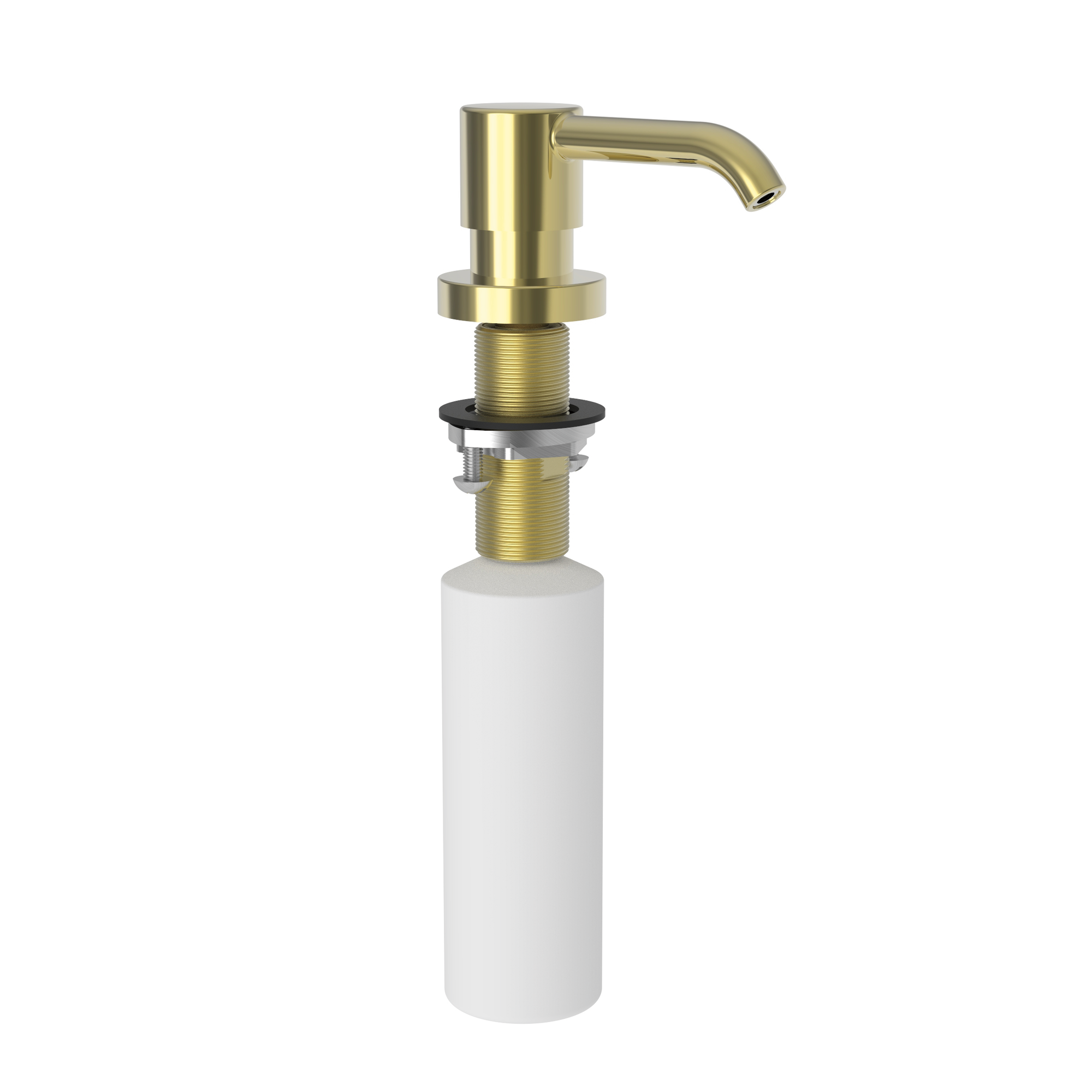 Newport Brass East Linear Deck Mounted Soap & Lotion Dispenser with 8oz Bottle