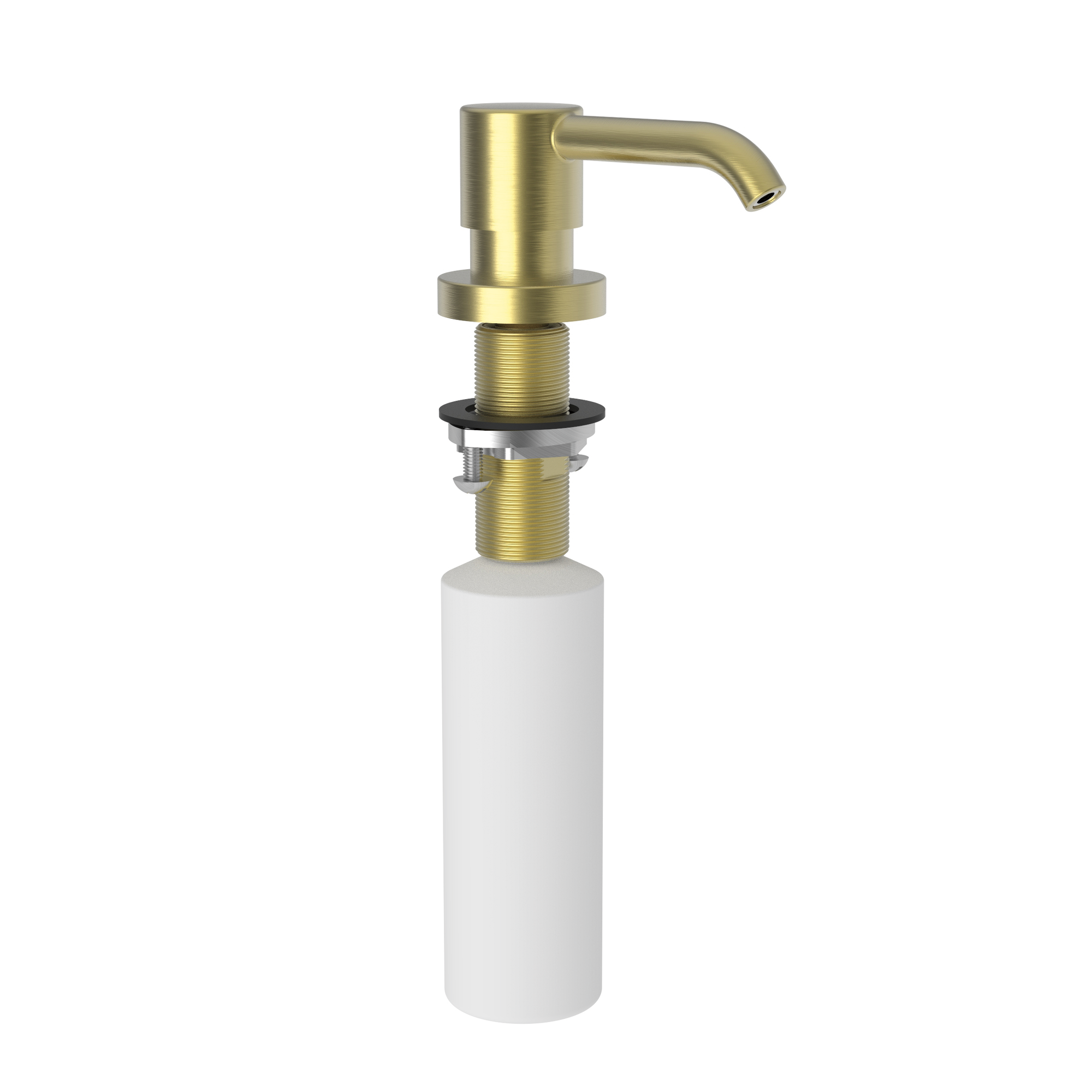 Newport Brass East Linear Deck Mounted Soap & Lotion Dispenser with 8oz Bottle