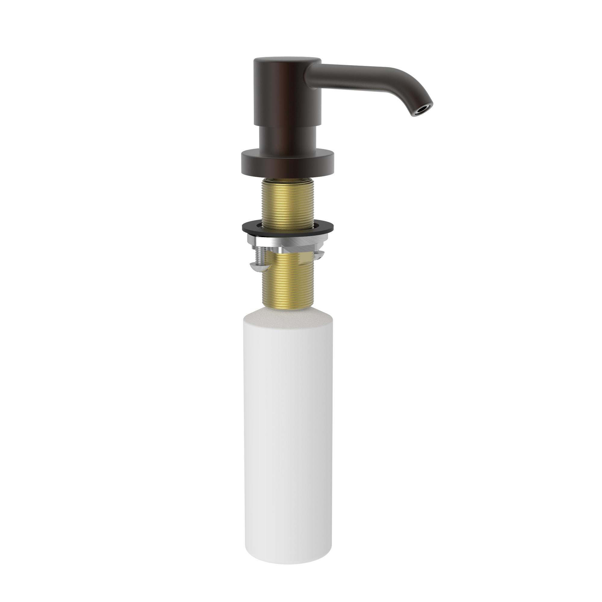 Newport Brass East Linear Deck Mounted Soap & Lotion Dispenser with 8oz Bottle