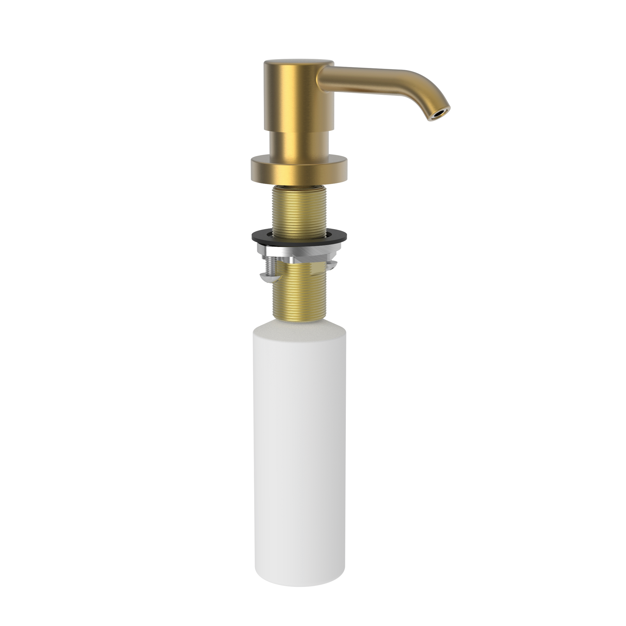 Newport Brass East Linear Deck Mounted Soap & Lotion Dispenser with 8oz Bottle