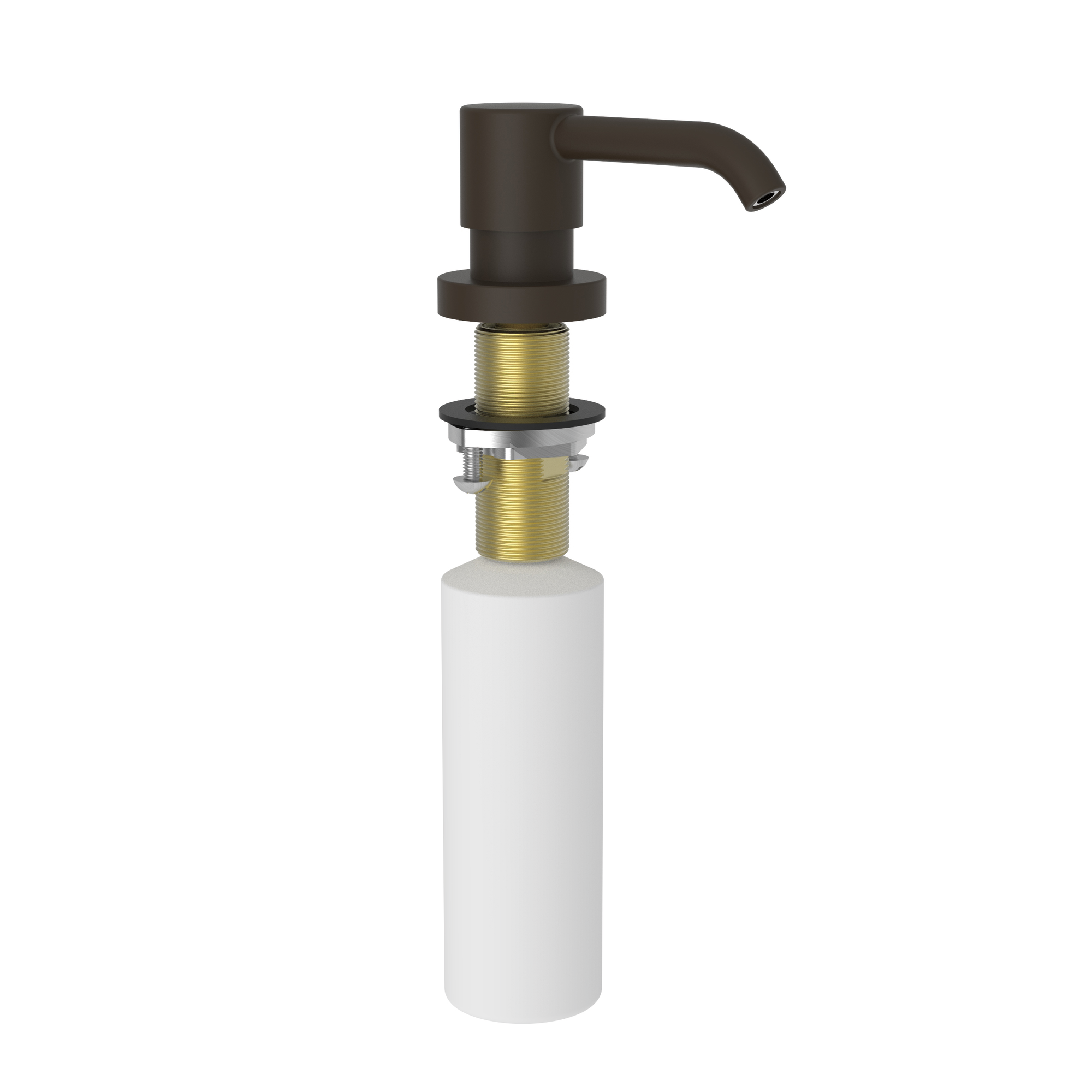 Newport Brass East Linear Deck Mounted Soap & Lotion Dispenser with 8oz Bottle