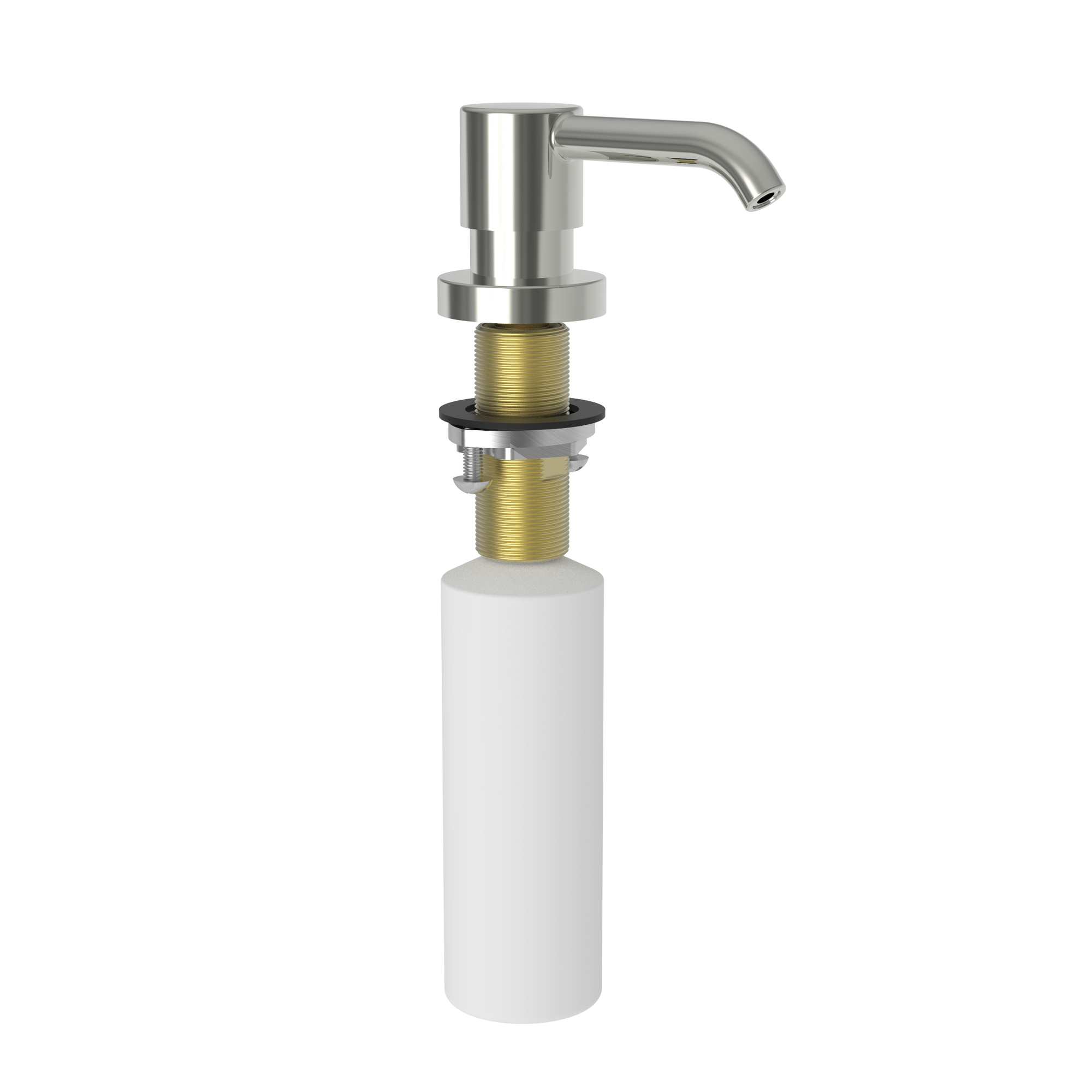 Newport Brass East Linear Deck Mounted Soap & Lotion Dispenser with 8oz Bottle