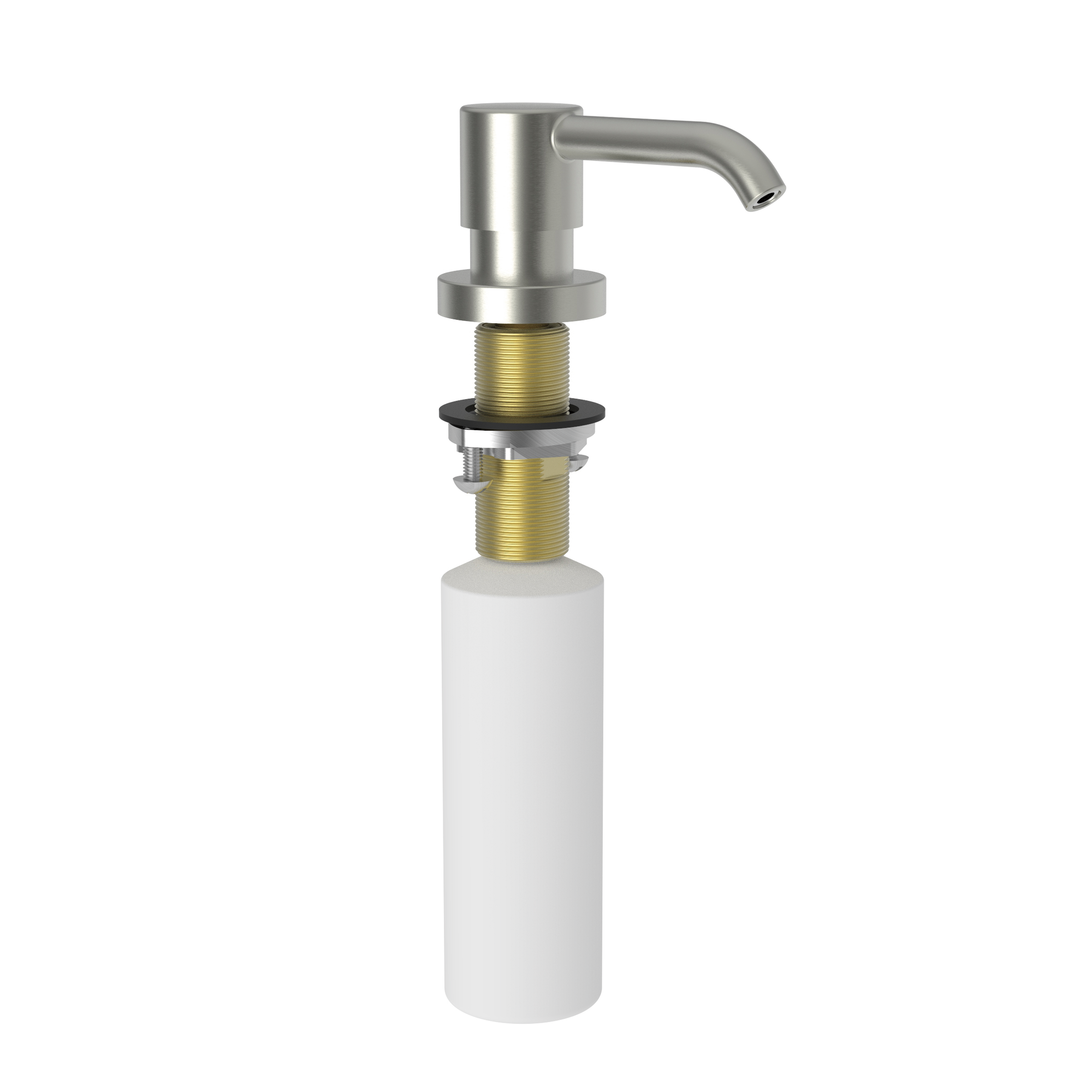 Newport Brass East Linear Deck Mounted Soap & Lotion Dispenser with 8oz Bottle