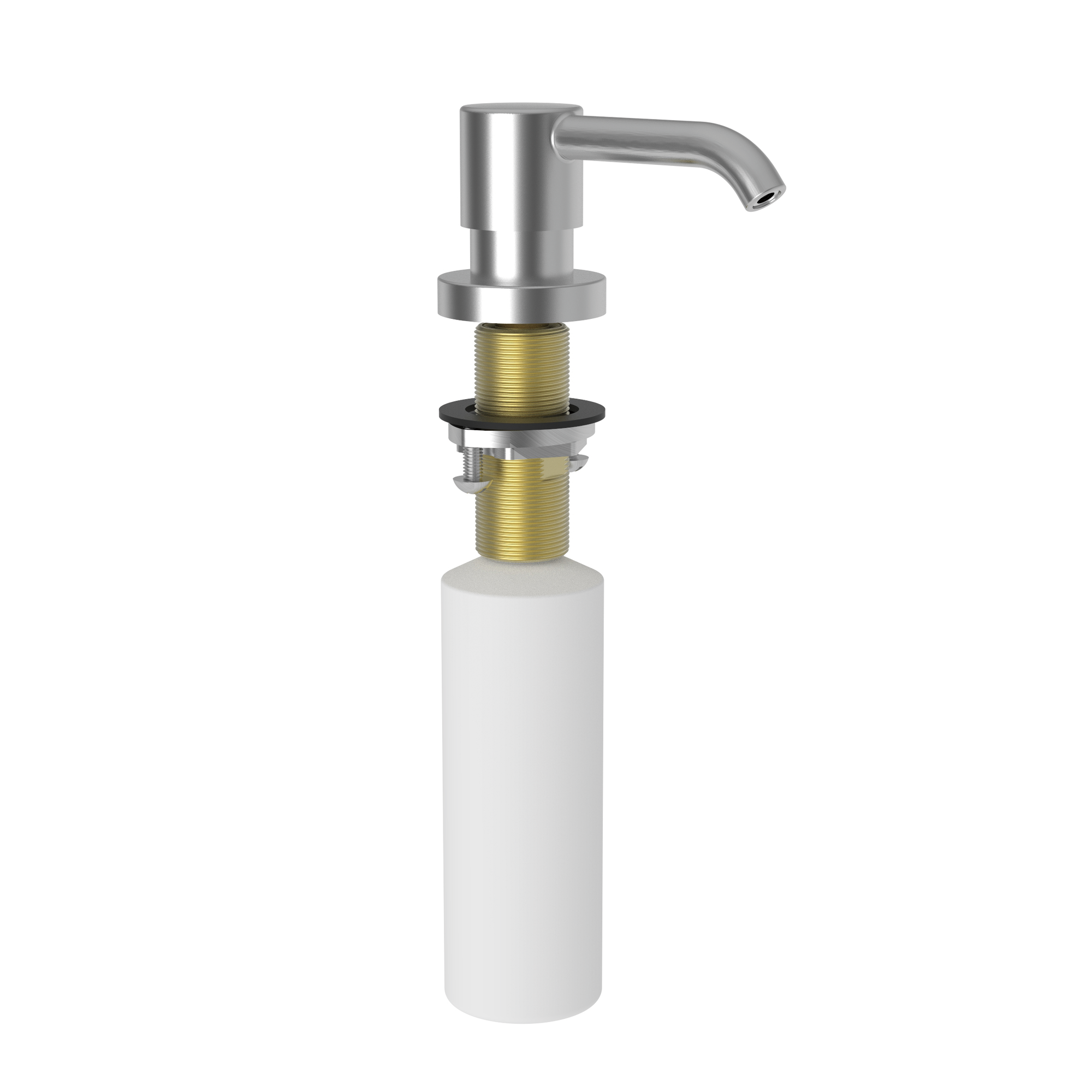 Newport Brass East Linear Deck Mounted Soap & Lotion Dispenser with 8oz Bottle